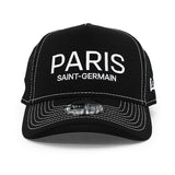 ニューエラ キャップ パリ サンジェルマン FC PSG STITCH TRUCKER MESH CAP BLACK