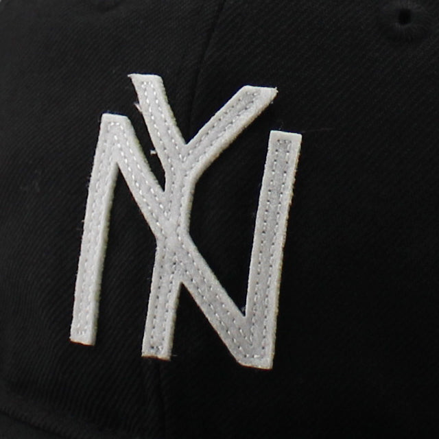 ニューエラ キャップ RC9FIFTY ニューヨーク ブラックヤンキース WOOL FLAT VISOR FELT PATCH STRAPBACK CAP BLACK