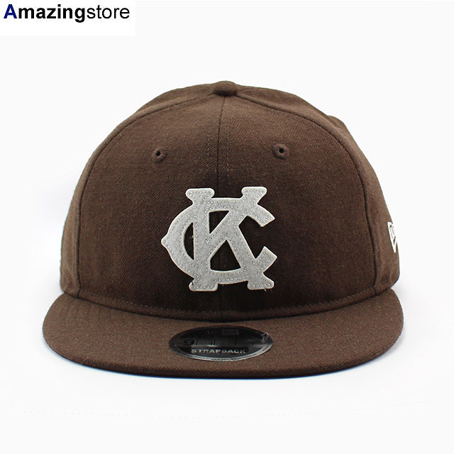 ニューエラ キャップ RC9FIFTY カンザスシティ モナークス WOOL FLAT VISOR FELT PATCH STRAPBACK CAP WALNUT