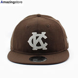 ニューエラ キャップ RC9FIFTY カンザスシティ モナークス WOOL FLAT VISOR FELT PATCH STRAPBACK CAP WALNUT