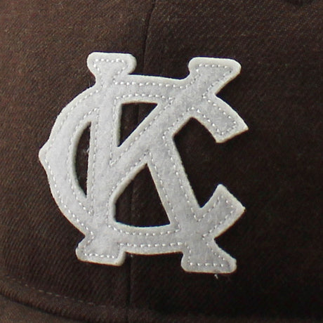 ニューエラ キャップ RC9FIFTY カンザスシティ モナークス WOOL FLAT VISOR FELT PATCH SNAPBACK CAP BROWN