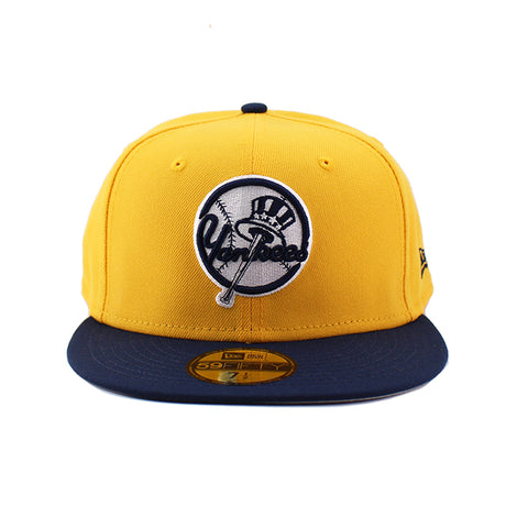 ニューエラ キャップ 59FIFTY ニューヨーク ヤンキース MLB 2T TEAM BASIC FITTED CAP YELLOW NAVY NEW ERA NEW YORK YANKEES