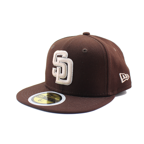 子供用 ニューエラ キャップ 59FIFTY サンディエゴ パドレス YOUTH MLB ON-FIELD AUTHENTIC ALTERNATE FITTED CAP BROWN