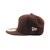 子供用 ニューエラ キャップ 59FIFTY サンディエゴ パドレス YOUTH MLB ON-FIELD AUTHENTIC ALTERNATE FITTED CAP BROWN