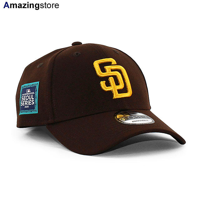 2024開幕ソウルシリーズモデル ニューエラ 9FORTY サンディエゴ パドレス MLB 2024 WORLD TOUR SEOUL SERIES STRAPBACK CAP BROWN