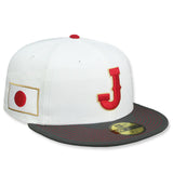 ニューエラ キャップ 59FIFTY WBC 日本 帽子 2023 WORLD BASEBALL CLASSIC FITTED CAP WHITE CHARCOAL NEW ERA JAPAN