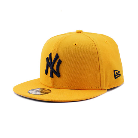 子供用 ニューエラ キャップ 9FIFTY スナップバック ニューヨーク ヤンキース YOUTH MLB TEAM BASIC SNAPBACK CAP GOLD NEW YORK YANKEES