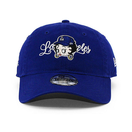 ニューエラ キャップ 子供用 9TWENTY ロサンゼルス ドジャース ベラ ドーニャ BETTY BOOP YOUTH STRAPBACK CAP BLUE
