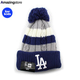 子供用 ニューエラ ニット ビーニー ロサンゼルス ドジャース MLB YOUTH CABLED KNIT BEANIE BLUE