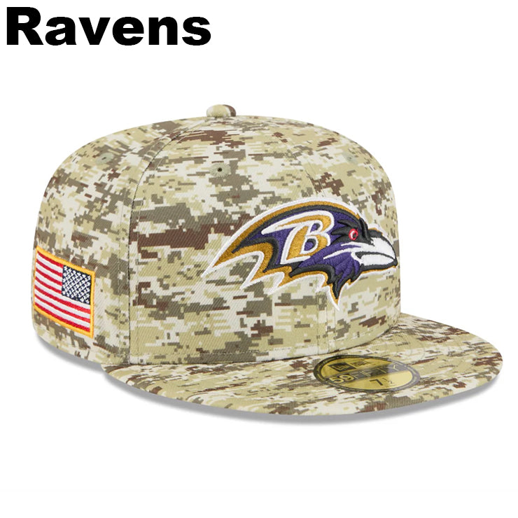 ニューエラ ニットキャップ 59FIFTY NFL 2025 SALUTE-TO-SERVICE FITTED CAP DEGITAL DESERT STORM
