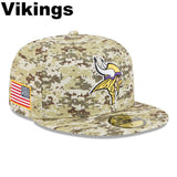 ニューエラ ニットキャップ 59FIFTY NFL 2025 SALUTE-TO-SERVICE FITTED CAP DEGITAL DESERT STORM
