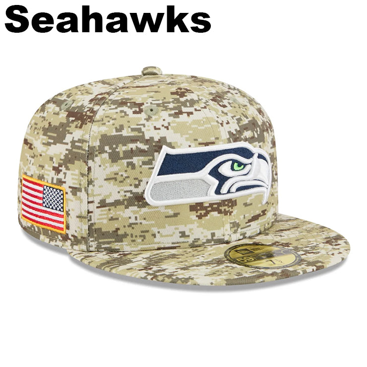 ニューエラ ニットキャップ 59FIFTY NFL 2025 SALUTE-TO-SERVICE FITTED CAP DEGITAL DESERT STORM