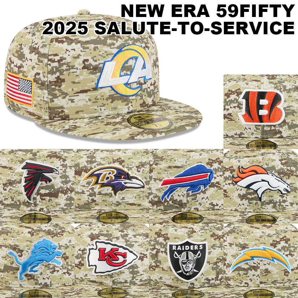 ニューエラ ニットキャップ 59FIFTY NFL 2025 SALUTE-TO-SERVICE FITTED CAP DEGITAL DESERT STORM