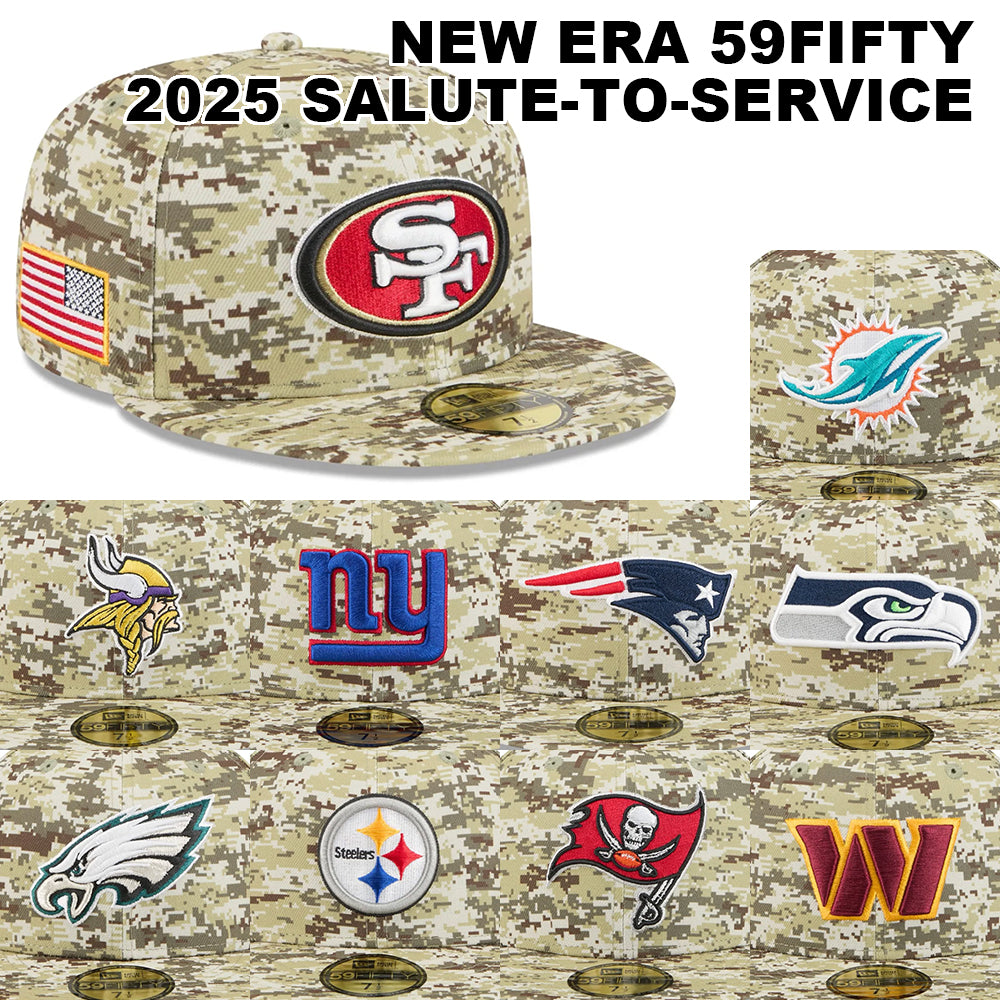 ニューエラ ニットキャップ 59FIFTY NFL 2025 SALUTE-TO-SERVICE FITTED CAP DEGITAL DESERT STORM