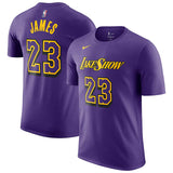 海外取寄 レブロン ジェームスモデル ナイキ Tシャツ 2024-25 CITY EDITION NAME&NUMBER T-SHIRT PURPLE