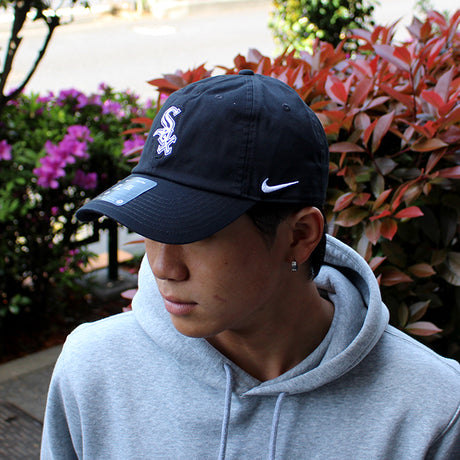 ナイキ キャップ シカゴ ホワイトソックス NIKE CLUB UNSTRUCTURED ORGANIC COTTON CAP BLACK