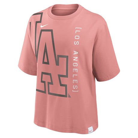 ナイキ 女性用 Tシャツ 海外取寄 ロサンゼルス ドジャース MLB WOMEN'S STATEMENT BOXY T-SHIRT PINK