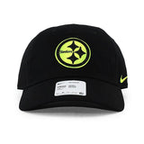 ナイキ キャップ ピッツバーグ スティーラーズ NFL HERITAGE 86 VOLT STRAPBACK CAP H86 BLACK NIKE PITTSBURGH STEELERS