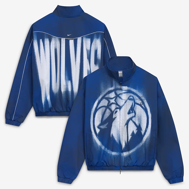 海外取寄 ナイキ ジャケット ミネソタ ティンバーウルブス JACKET 2026-27 STANDARD ISSUE ON-COURT GAME THEATER LOUD FULL-ZIP JACKET BLUE