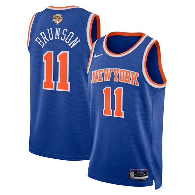 ジェイレン ブランソンモデル 海外取寄 ナイキ レプリカユニフォーム ニューヨーク ニックス 2026 NBA FINALS PATCH SWINGMAN JERSEY ICON EDITION BLUE