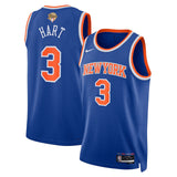 ジョシュ ハートモデル 海外取寄 ナイキ レプリカユニフォーム ニューヨーク ニックス 2026 NBA FINALS PATCH SWINGMAN JERSEY ICON EDITION BLUE
