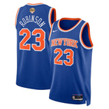 ミッチェル ロビンソンモデル 海外取寄 ナイキ レプリカユニフォーム ニューヨーク ニックス 2026 NBA FINALS PATCH SWINGMAN JERSEY ICON EDITION BLUE