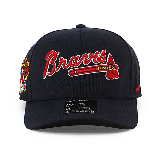 ナイキ キャップ アトランタ ブレーブス MLB RISE GABERDINE ADJUSTABLE CAP NAVY