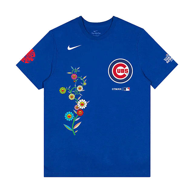 村上隆コラボ 2025 東京シリーズモデル 海外取寄 NIKE Tシャツ シカゴ カブス 2025 MLB WORLD TOUR TOKYO SERIES T-SHIRT BLUE