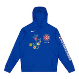 村上隆コラボ 2025 東京シリーズモデル 海外取寄 NIKE プルオーバーフーディー シカゴ カブス 2025 MLB WORLD TOUR TOKYO SERIES PULLOVER HOODIE BLUE