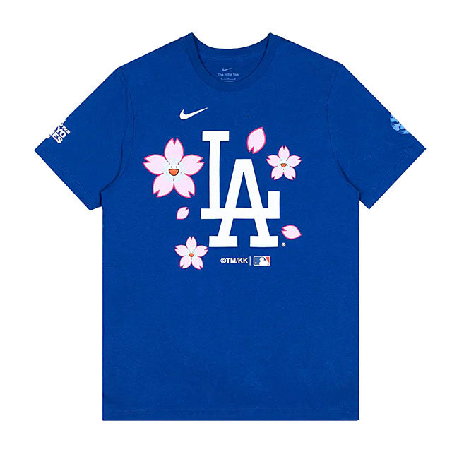 村上隆コラボ 2025 東京シリーズモデル 海外取寄 NIKE Tシャツ ロサンゼルス ドジャース 2025 MLB WORLD TOUR TOKYO SERIES T-SHIRT BLUE