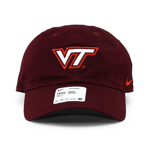 ナイキ バージニアテック ホーキーズ NCAA HERITAGE 86 LOGO STRAPBACK CAP H86 MAROON NIKE