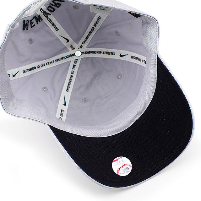 ナイキ キャップ ニューヨーク ヤンキース PRIMETIME CLUB UNSTRUCTURED ORGANIC COTTON CAP GREY
