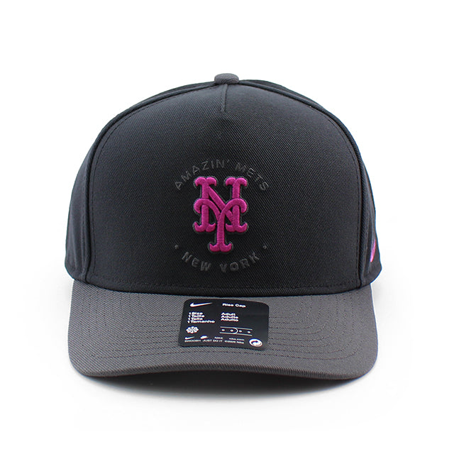 ナイキ キャップ ニューヨーク メッツ CITY CONNECT DRI-FIT RISE 5 PANEL ADJUSTABLE CAP BLACK-ANTHRACITE