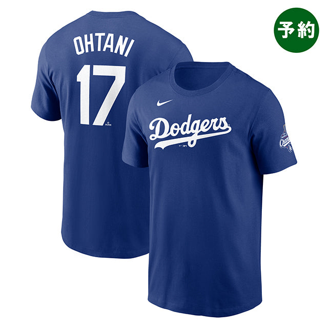 予約販売 大谷翔平モデル 2025 ワールドシリーズチャンピオン 海外取寄 ナイキ Tシャツ ロサンゼルス ドジャース MLB 2025 WORLD SERIES CHAMPIONS NAME & NUMBER T-SHIRT ROYAL BLUE