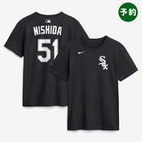 6/18締切・予約販売 西田陸浮モデル ナイキ Tシャツ シカゴ ホワイトソックス MLB 2026 NAME & NUMBER T-SHIRT BLACK