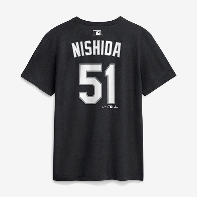 6/18締切・予約販売 西田陸浮モデル ナイキ Tシャツ シカゴ ホワイトソックス MLB 2026 NAME & NUMBER T-SHIRT BLACK