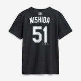 6/18締切・予約販売 西田陸浮モデル ナイキ Tシャツ シカゴ ホワイトソックス MLB 2026 NAME & NUMBER T-SHIRT BLACK