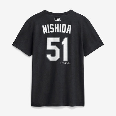 6/18締切・予約販売 西田陸浮モデル ナイキ Tシャツ シカゴ ホワイトソックス MLB 2026 NAME & NUMBER T-SHIRT BLACK
