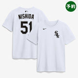 6/18締切・予約販売 西田陸浮モデル ナイキ Tシャツ シカゴ ホワイトソックス MLB 2026 NAME & NUMBER T-SHIRT WHITE