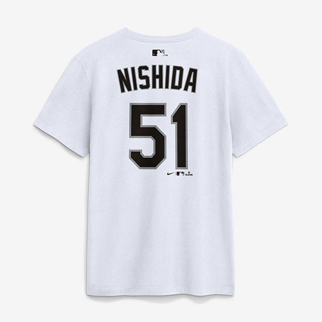 6/18締切・予約販売 西田陸浮モデル ナイキ Tシャツ シカゴ ホワイトソックス MLB 2026 NAME & NUMBER T-SHIRT WHITE