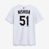 6/18締切・予約販売 西田陸浮モデル ナイキ Tシャツ シカゴ ホワイトソックス MLB 2026 NAME & NUMBER T-SHIRT WHITE