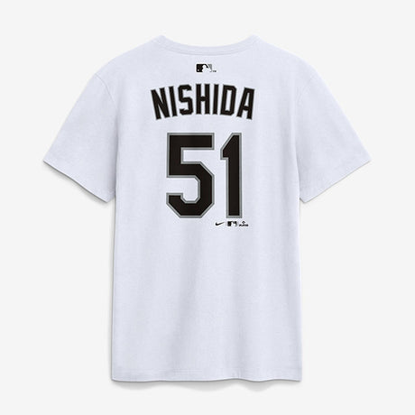 6/18締切・予約販売 西田陸浮モデル ナイキ Tシャツ シカゴ ホワイトソックス MLB 2026 NAME & NUMBER T-SHIRT WHITE