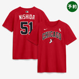 6/18締切・予約販売 西田陸浮モデル ナイキ Tシャツ シカゴ ホワイトソックス MLB 2026 CITY CONNECT NAME & NUMBER T-SHIRT RED