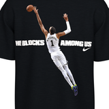 海外取寄 ビクター ウェンバンヤマモデル ナイキ Tシャツ サンアントニオ スパーズ 2025-26 NBA DEFENSIVE PLAYER OF THE YEAR T-SHIRT BLACK (コピー)