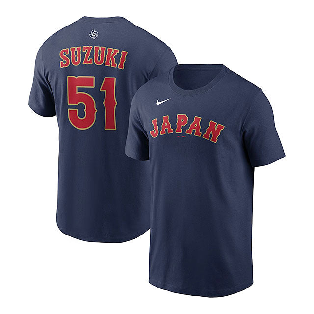 WBC 鈴木誠也モデル 海外取寄 ナイキ Tシャツ 日本代表 2026 WORLD BASEBALL CLASSIC NAME&NUMBER T-SHIRT NAVY