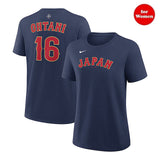 女性用 WBC 大谷翔平モデル 海外取寄 ナイキ Tシャツ 日本代表 2026 WORLD BASEBALL CLASSIC NAME&NUMBER T-SHIRT NAVY