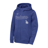 子供用 ナイキ 海外取寄 ジップ アップフーディー ロサンゼルス ドジャース MLB YOUTH FULL ZIP FLEECE HOODIE ROYAL
