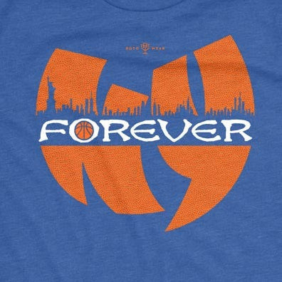 53年振りNBAファイナル優勝 海外取寄 ニューヨーク ニックス Tシャツ NY FOREVER T-SHIRT ROYAL BLUE