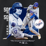 大谷翔平 シーズン50本塁打50盗塁達成記念モデル 海外取寄 Tシャツ GREATEST GAME T-SHIRT BLACK