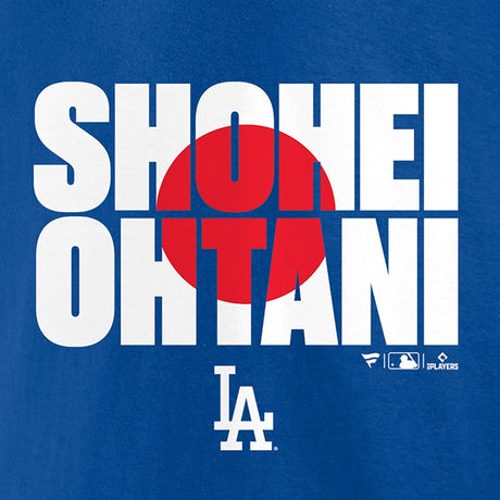 大谷翔平モデル 海外取寄 Tシャツ ロサンゼルス ドジャース FLAG T-SHIRT ROYAL BLUE